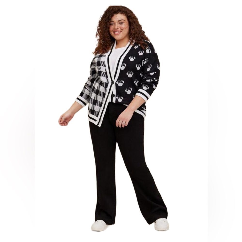 NWT Torrid Disney Minnie Mouse Jacquard Cardigan Sweater Size 2
